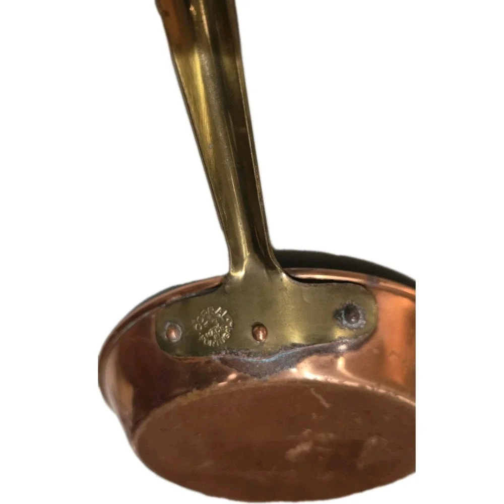 VTG Copral Portugal Copper Skillet  Brass Handle 15